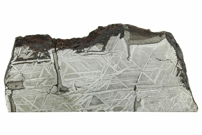 Etched Saint-Aubin Iron Meteorite Slice ( g) - France #346528